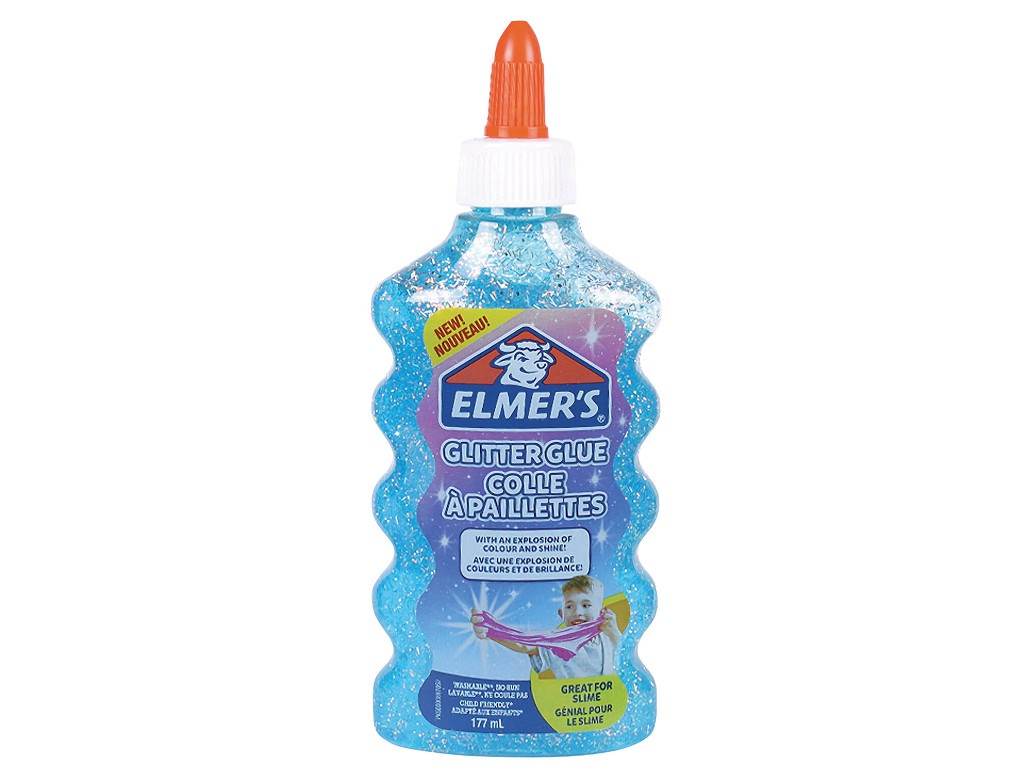 фото Слайм elmers glitter glue для слаймов с блестками 177ml light blue 2077252