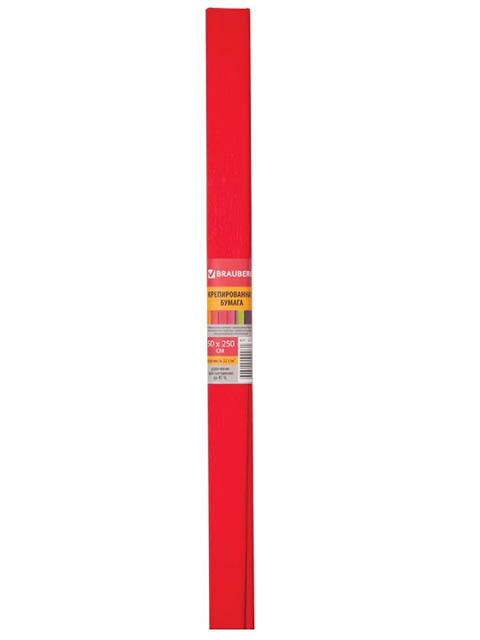 

Цветная бумага Brauberg 32g/m2 крепированная плотная Red 126531, 126531