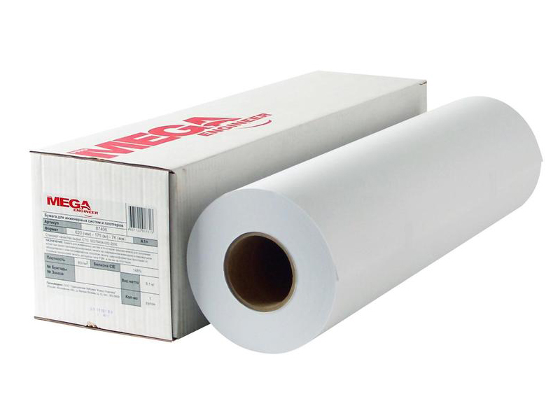 

Бумага широкоформатная ProMega Engineer 620x76mm 175m 80g/m2 87406, 87406