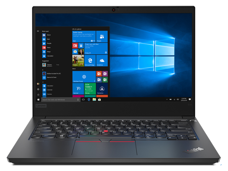 фото Ноутбук lenovo thinkpad e14 black 20ra0016rt (intel core i5-10210u 1.6 ghz/8192mb/256gb ssd/intel hd graphics/wi-fi/bluetooth/cam/14.0/1920x1080/windows 10 pro 64-bit)