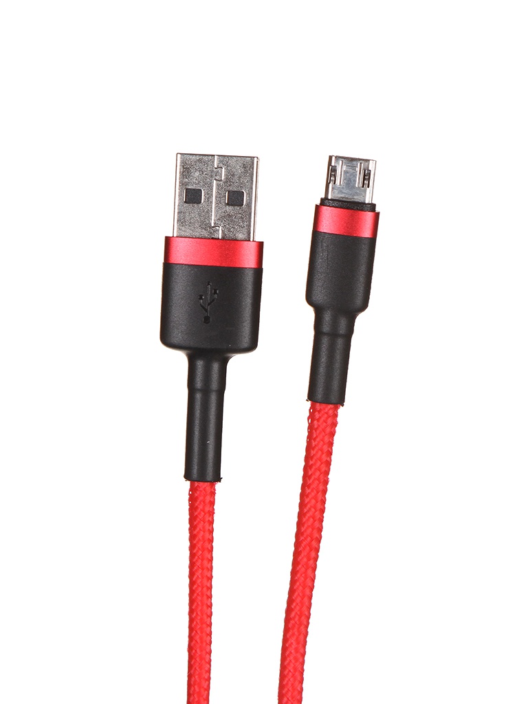 фото Аксессуар baseus cafule cable usb - microusb 2.4a 1m red-black-red camklf-b09