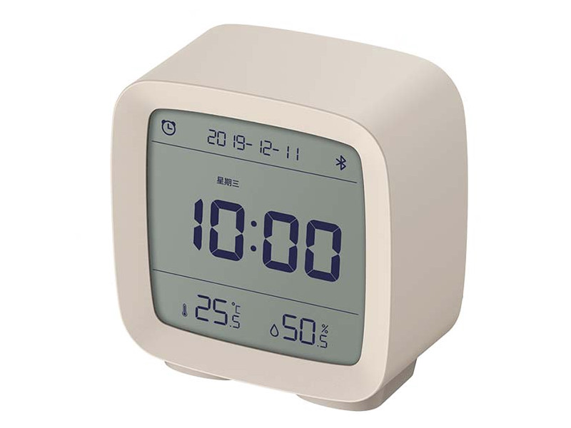  Xiaomi ClearGrass Bluetooth Thermometer Alarm Clock CGD1 White
