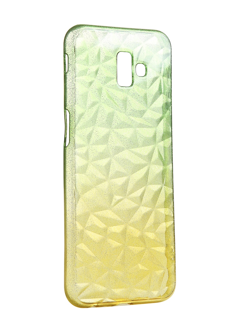 Чехол Krutoff для Samsung Galaxy J6 Plus SM-J610 Crystal Silicone Yellow-Green 12260 сзу krutoff