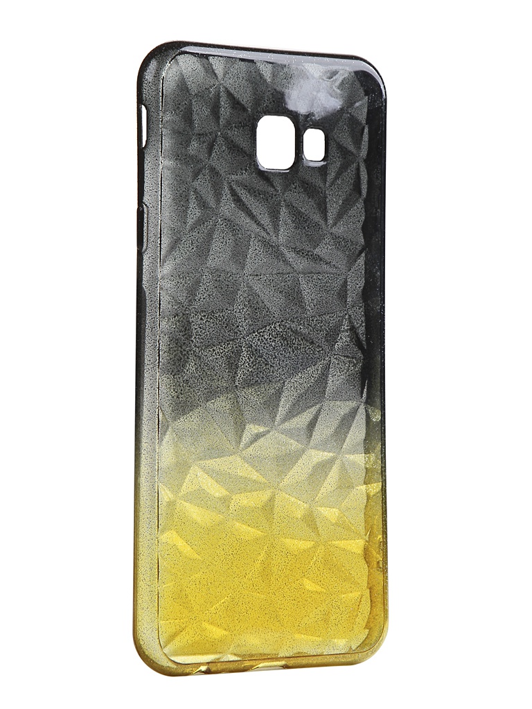 фото Чехол krutoff для samsung galaxy j4 plus sm-j415 crystal silicone yellow-black 12258