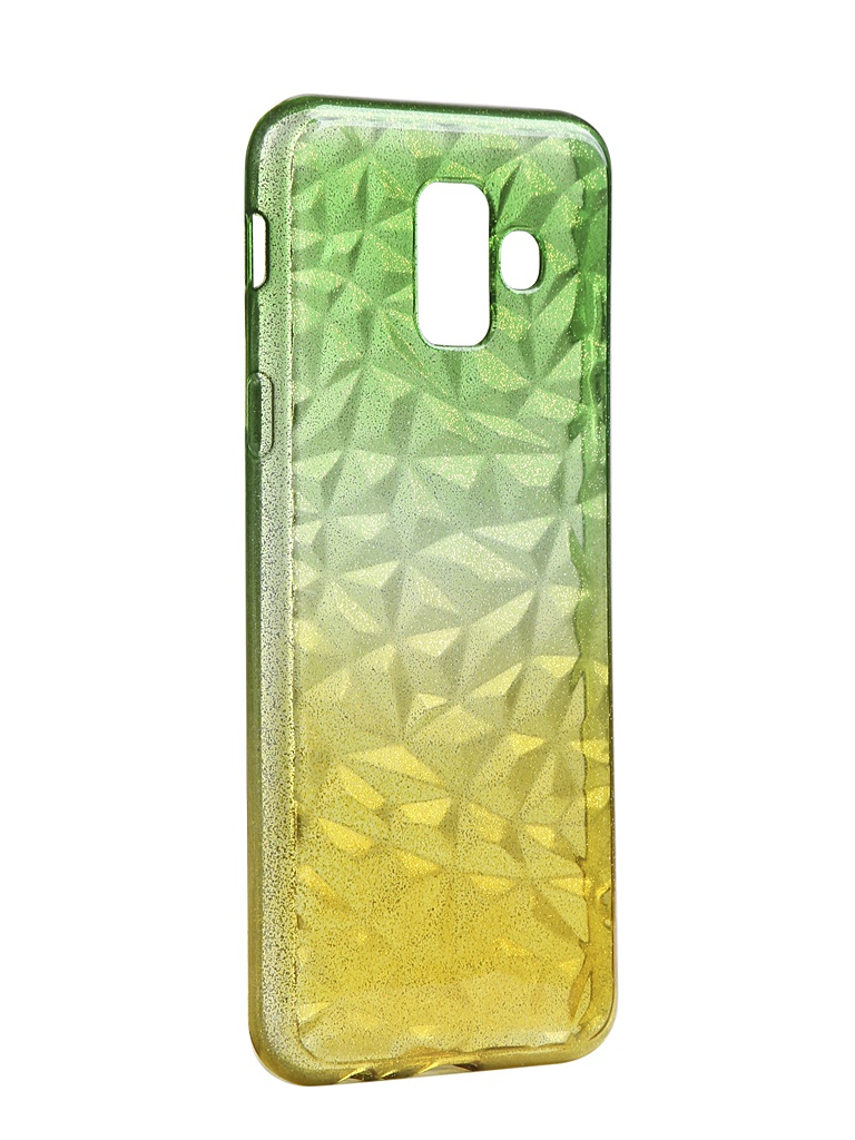 фото Чехол krutoff для samsung galaxy a8 plus sm-a730 crystal silicone yellow-green 12224