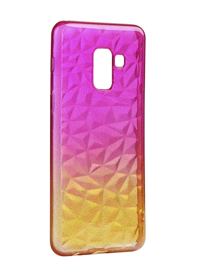 фото Чехол krutoff для samsung galaxy a8 sm-a530 crystal silicone yellow-pink 12220