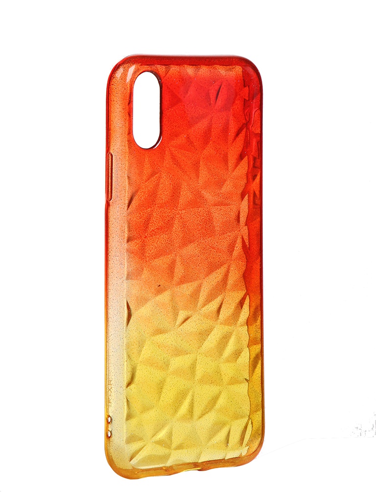 фото Чехол krutoff для apple iphone xs max crystal silicone yellow-red 12213