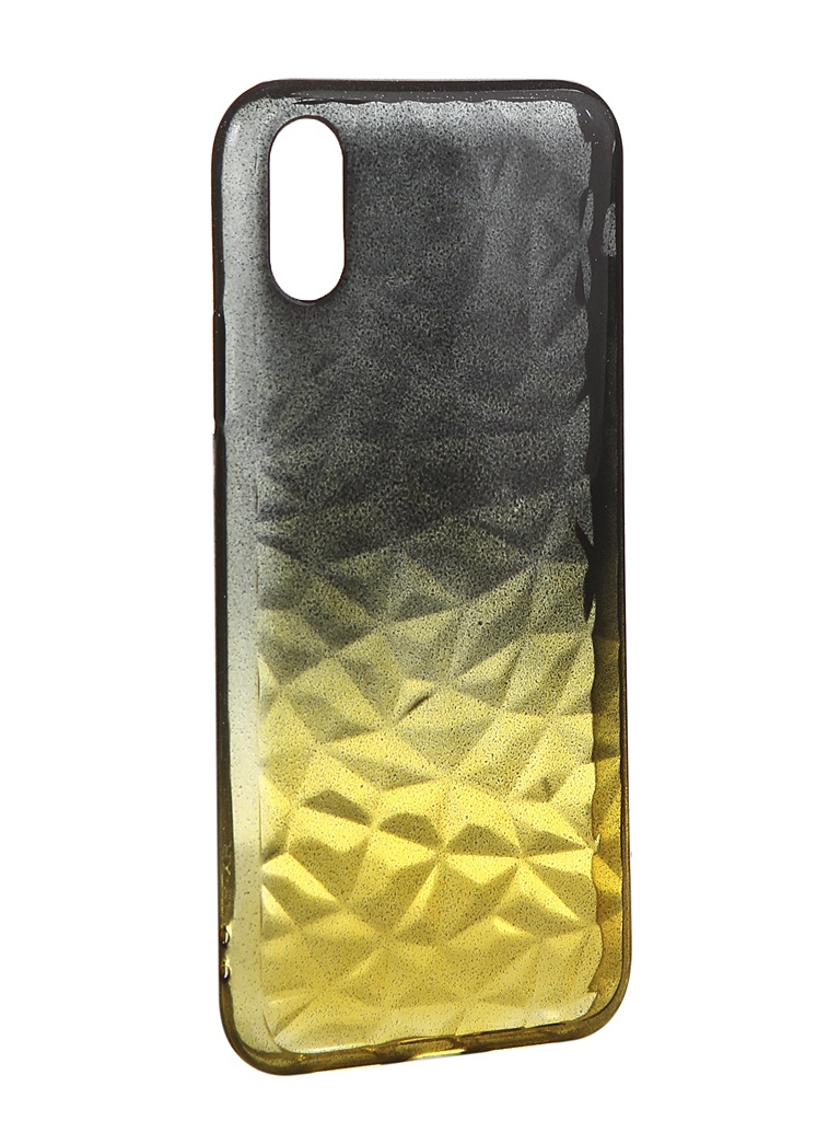фото Чехол krutoff для apple iphone xr crystal silicone yellow-black 12210
