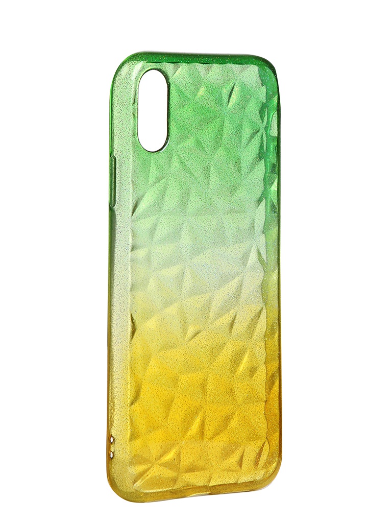 фото Чехол krutoff для apple iphone xr crystal silicone yellow-green 12206