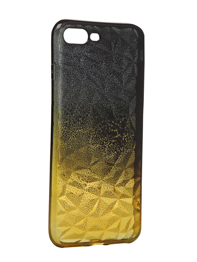 фото Чехол krutoff для apple iphone 7 plus / 8 plus crystal silicone yellow-black 12198