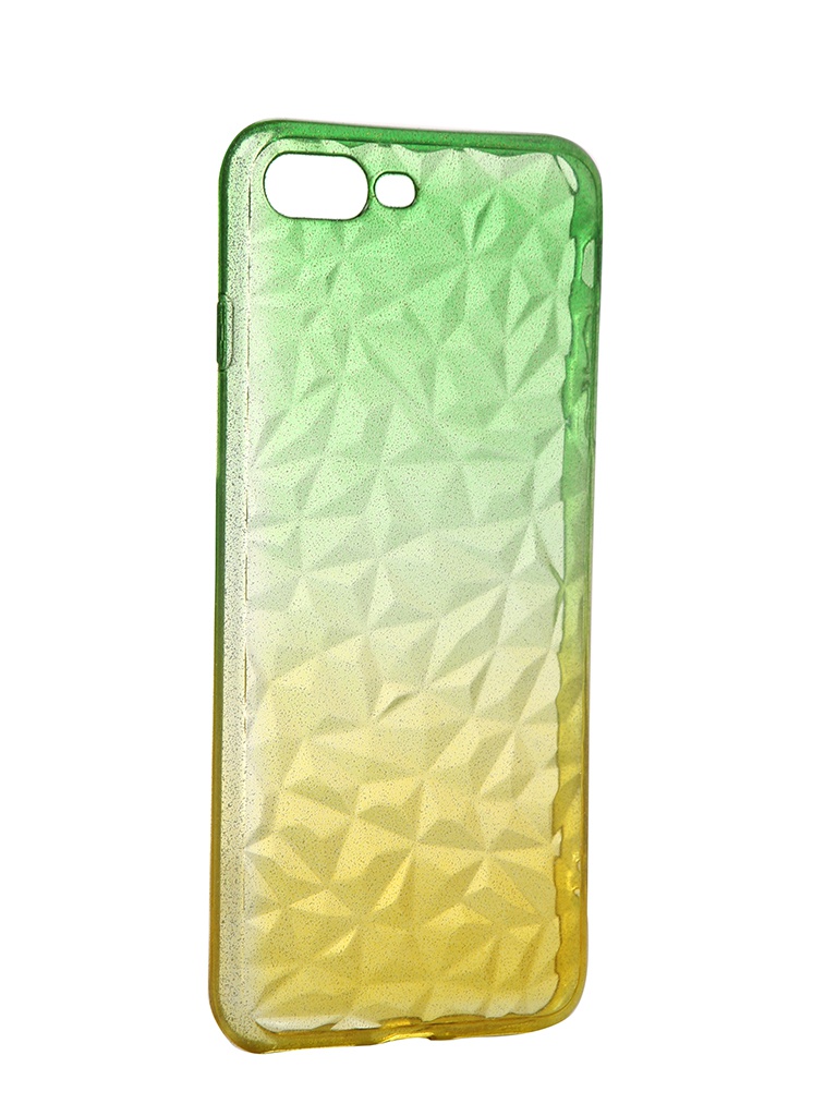фото Чехол krutoff для apple iphone 7 plus / 8 plus crystal silicone yellow-green 12194