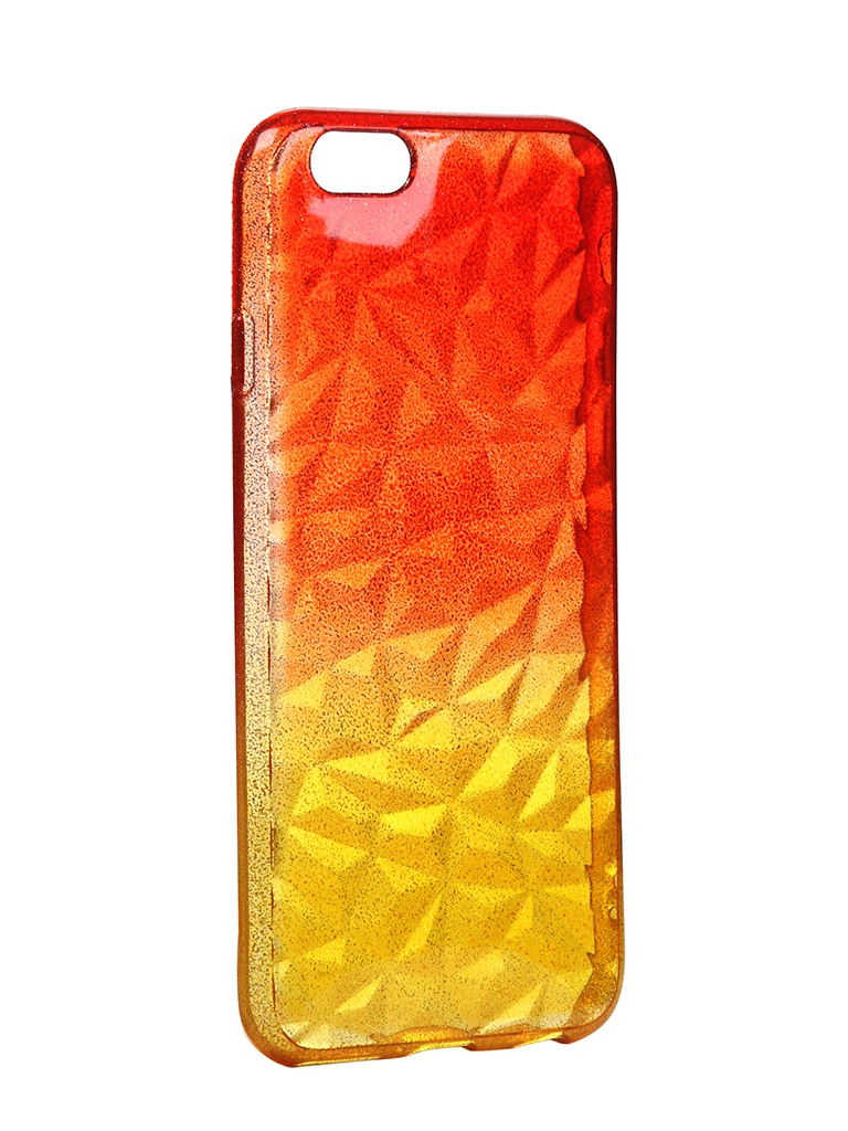 фото Чехол krutoff для apple iphone 6 / 6s crystal silicone yellow-red 11908