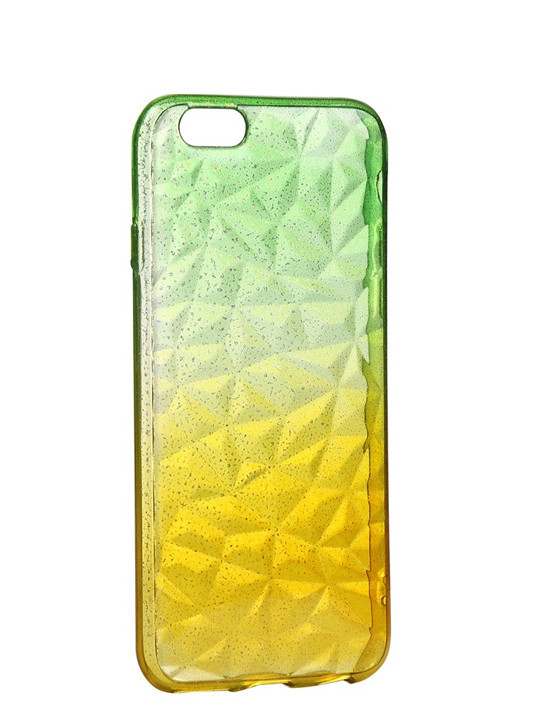 фото Чехол krutoff для apple iphone 6 / 6s crystal silicone yellow-green 11907