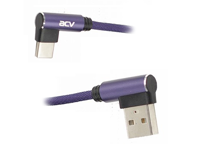 Аксессуар ACV USB2.0 - Type-C 2.4A 1.0m Blue USBL-CD1BU