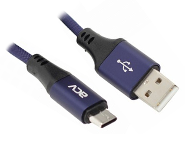 Аксессуар ACV USB2.0 - Type-C 2.4A 1.0m Blue USB-CD1BU