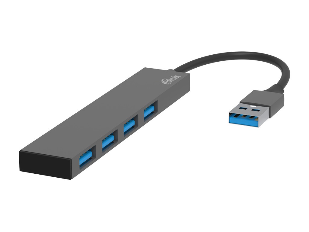 

Хаб USB Ritmix CR-4404 USB - 4xUSB 3.0 Metal, CR-4404
