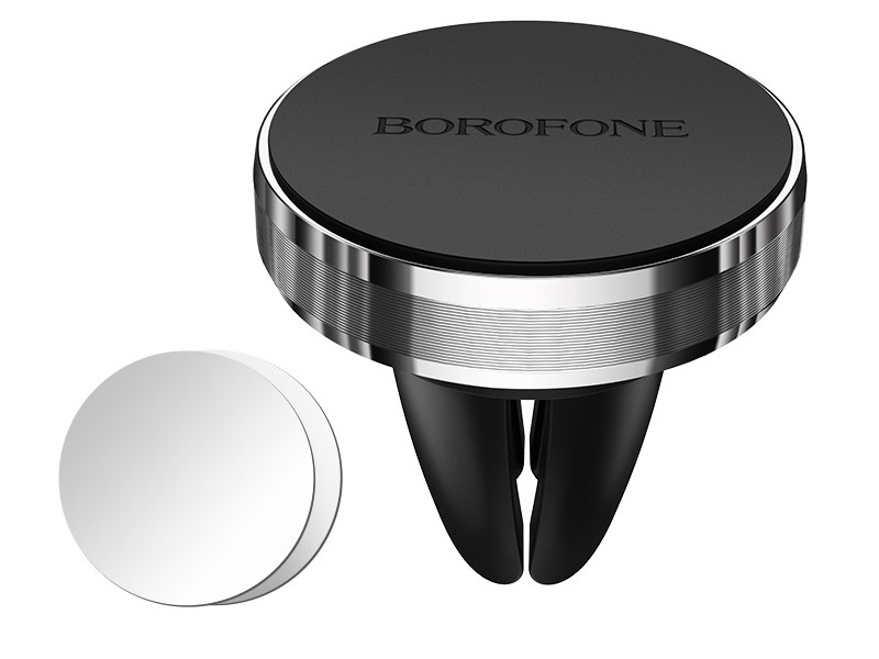 Держатель Borofone BH8 Air Outlet Magnetic Silver автомобильный держатель borofone bh8 air outlet magnetic silver
