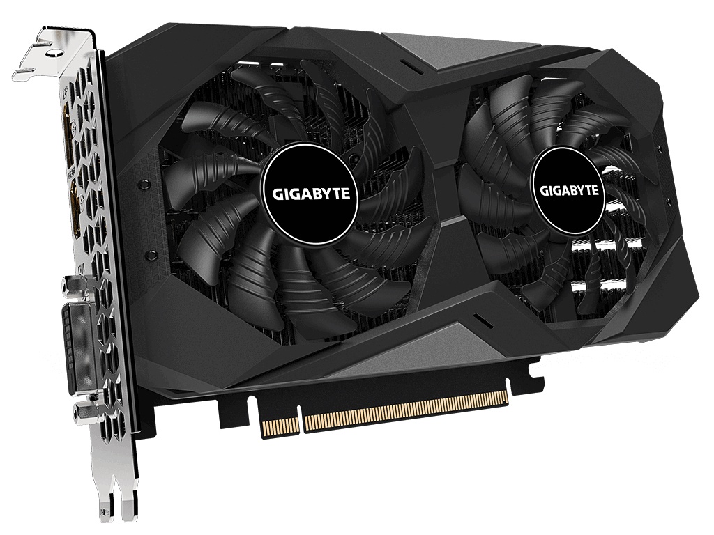 фото Видеокарта gigabyte geforce gtx 1650 d6 windforce oc 4g 1710mhz pci-e 3.0 4096mb 12000mhz 128-bit dp hdmi dvi-d gv-n1656wf2oc-4gd / v2 lhr