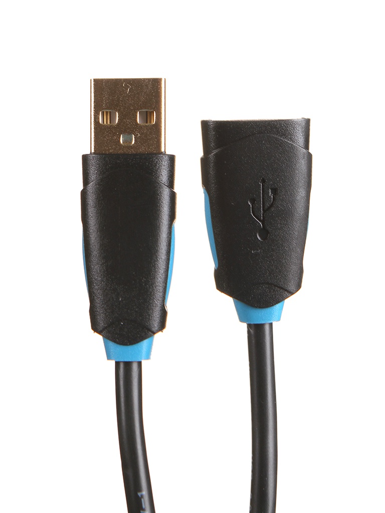 Аксессуар Vention USB 2.0 AM/AF 2m Black CBCBH кабель vention hdmi hdmi 3м blue black vaa m01 b300
