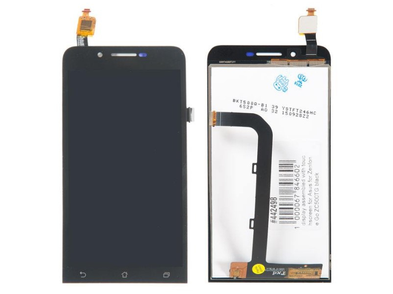 Дисплей RocknParts для ASUS ZenFone Go ZC500TG в сборе с тачскрином Black 442498