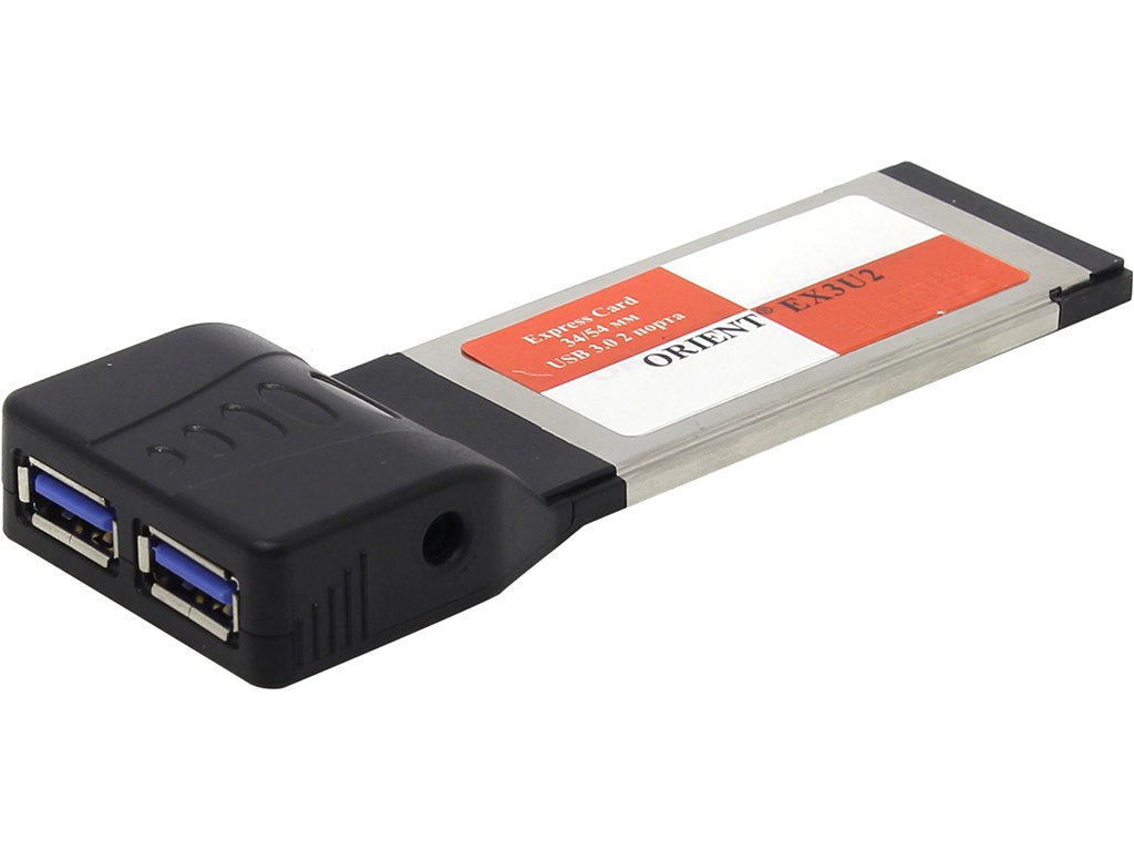 

Контроллер Orient EX3U2 ExpressCard 34mm - 2 x USB 3.0 27717, EX3U2