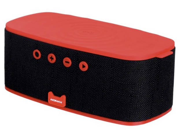 фото Колонка momax q.zonic wireless charging bluetooth speaker qs1r red