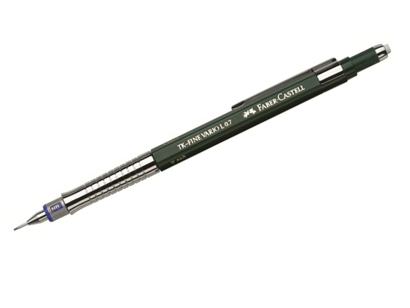 

Карандаш механический Faber-Castell TK-Fine Vario L 0.7mm с ластиком Dark-Green 135700, TK-Fine Vario L