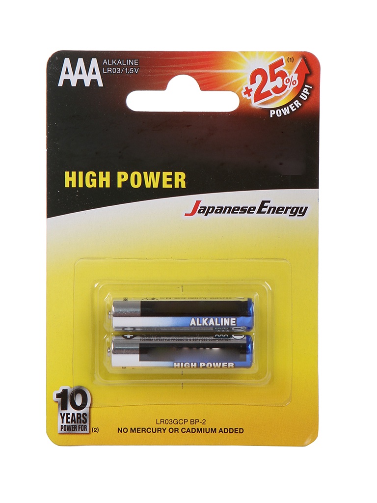 

Батарейка AAA - Toshiba LR03GCP BP-2 (2шт), LR03GCP