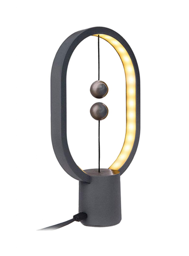 фото Настольная лампа allocacoc heng balance lamp ellipse mini plastic dark grey dh0098dg/hblemn