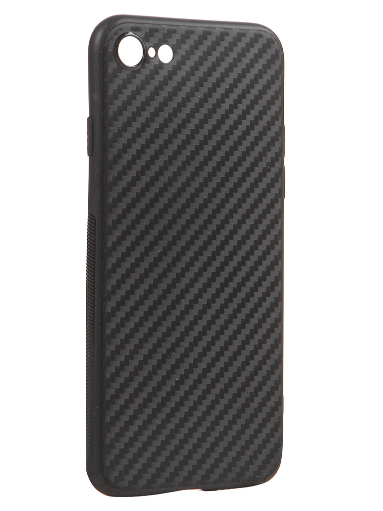 фото Чехол brosco для apple iphone se 2020 silicone carbon black ipse(2020)-carbone-black