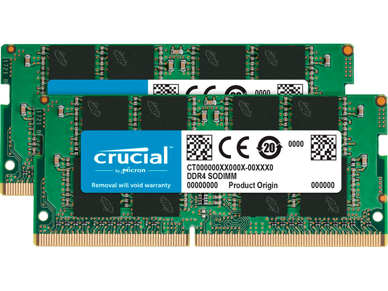 фото Модуль памяти crucial ddr4 so-dimm 3200mhz pc25600 cl22 - 8gb kit (2x4gb) ct2k4g4sfs632a