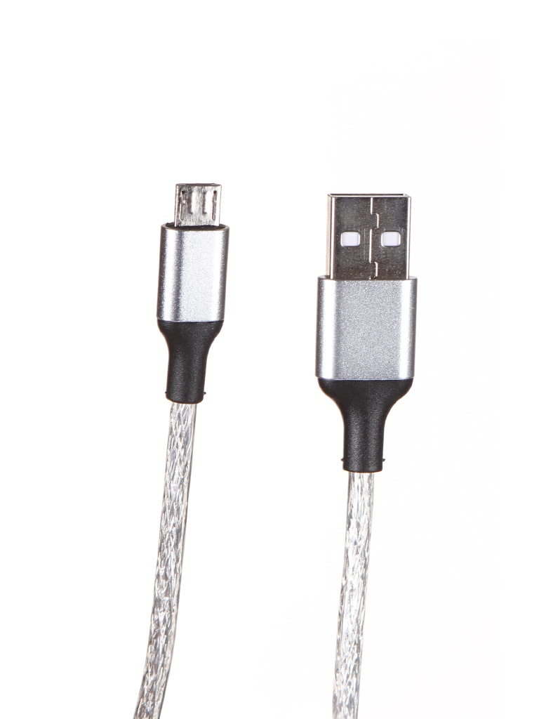 

Аксессуар Greenconnect USB 2.0 - MicroUSB 5pin 1.2m Transparent GCR-52034, GCR-52034