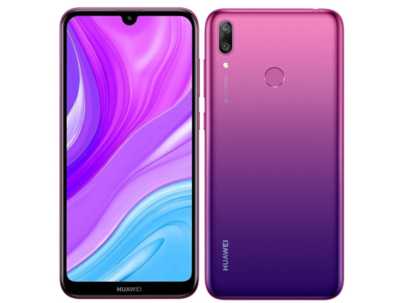 фото Сотовый телефон huawei y7 2019 4/64gb aurora purple выгодный набор + серт. 200р!!!