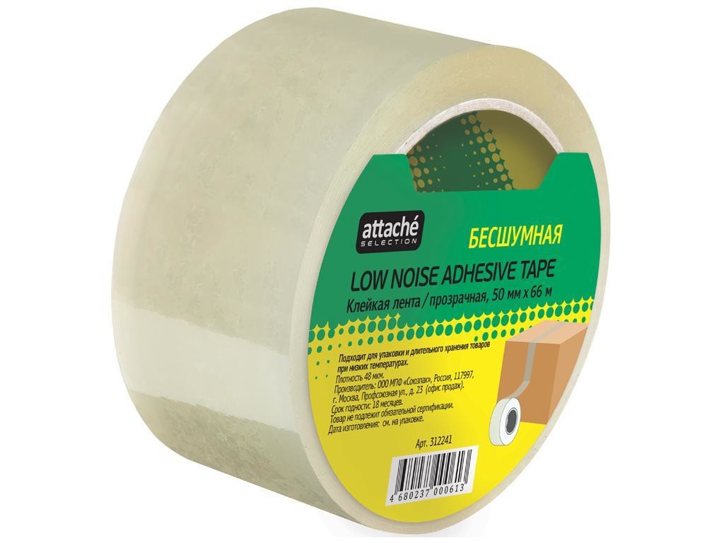 

Клейкая лента Attache Selection 50mm x 66m Transparent 312241, 312241