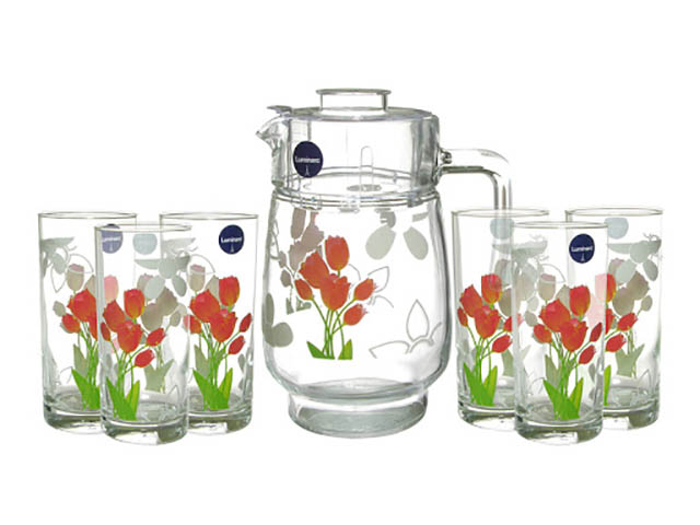фото Набор питьевой luminarc tulips 7 предметов n0961