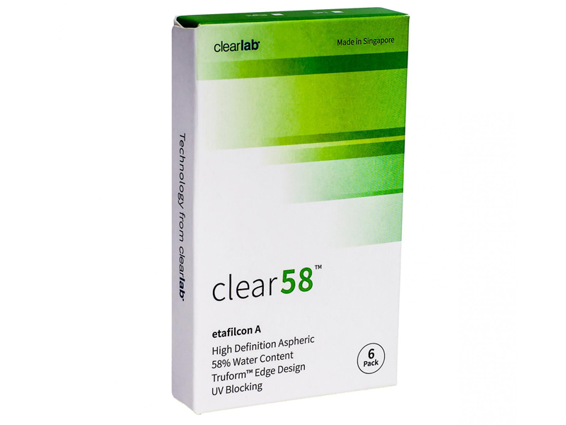 фото Контактные линзы clearlab clear 58 uv (6 линз / 8.7 / -5)