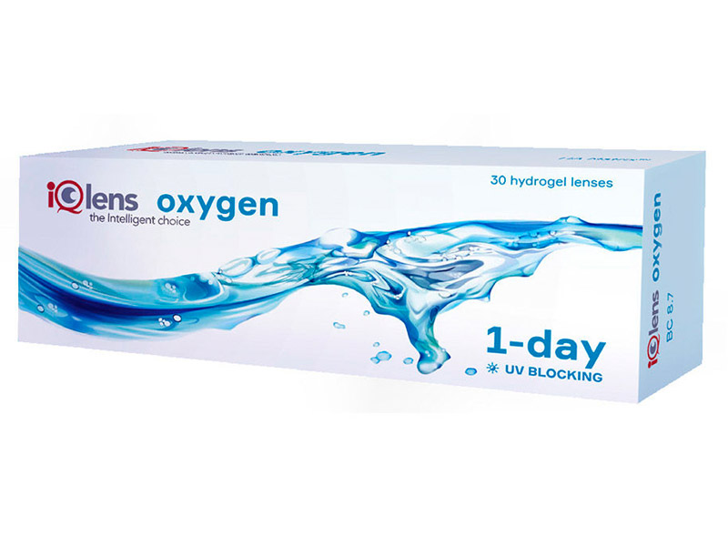 фото Контактные линзы iqlens oxygen 1-day (30 линз / 8.7 / -1.5)