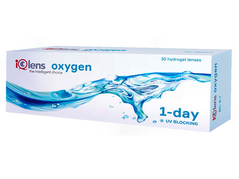 фото Контактные линзы iqlens oxygen 1-day (30 линз / 8.7 / -2)