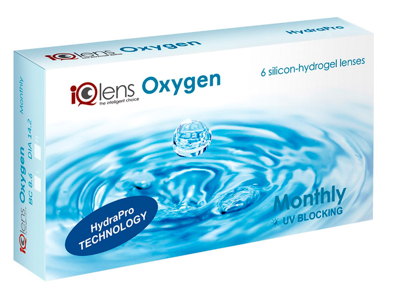 фото Контактные линзы iqlens oxygen monthly (6 линз / 8.6 / -2)