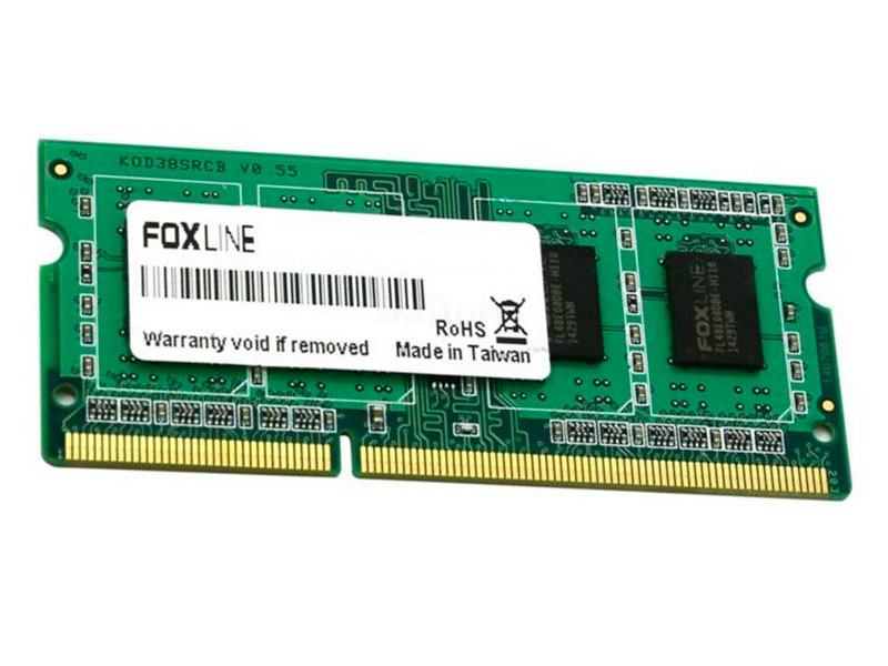 фото Модуль памяти foxline ddr3 so-dimm 1600mhz pc-12800 cl11 - 4gb fl1600d3s11s1-4gh