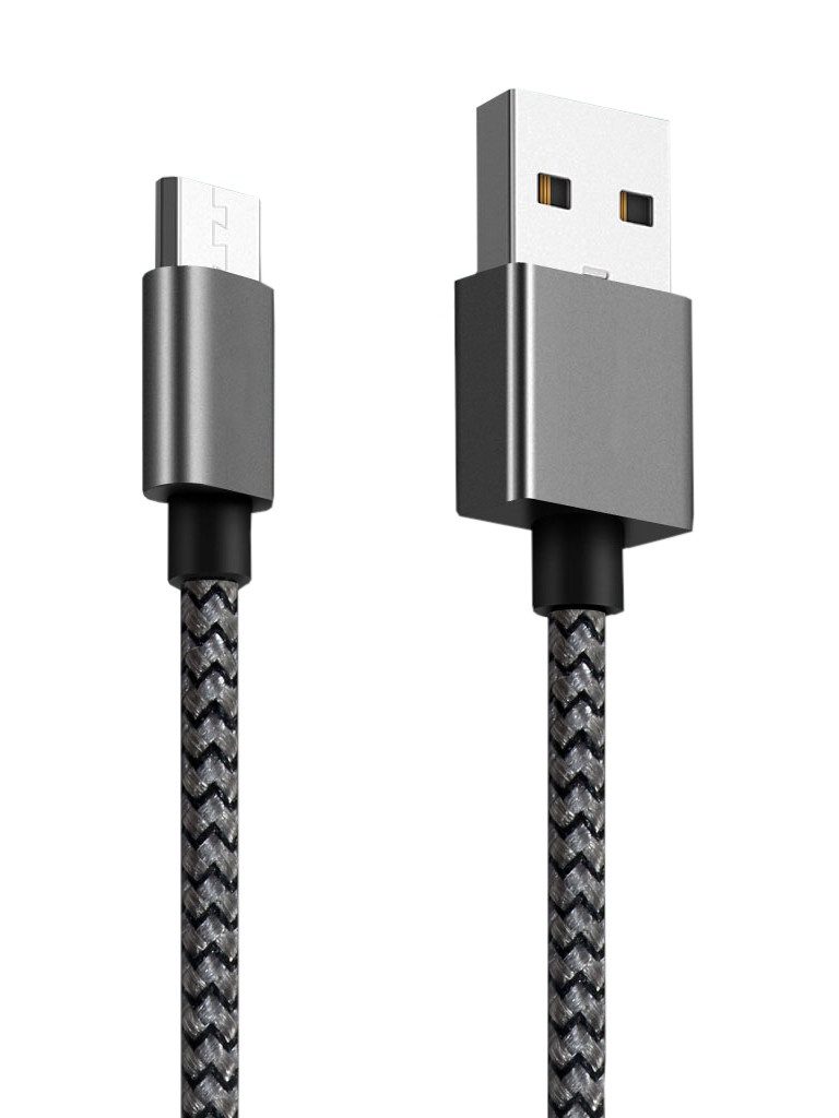 фото Аксессуар ginzzu usb - microusb 1m black gc-558ud