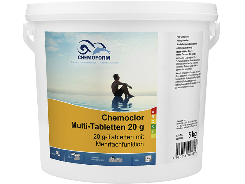 Средство дезинфекции Chemoform Мульти-таблетки 20g 5kg 0508005 средство для дезинфекции бассейна биобак таблетки
