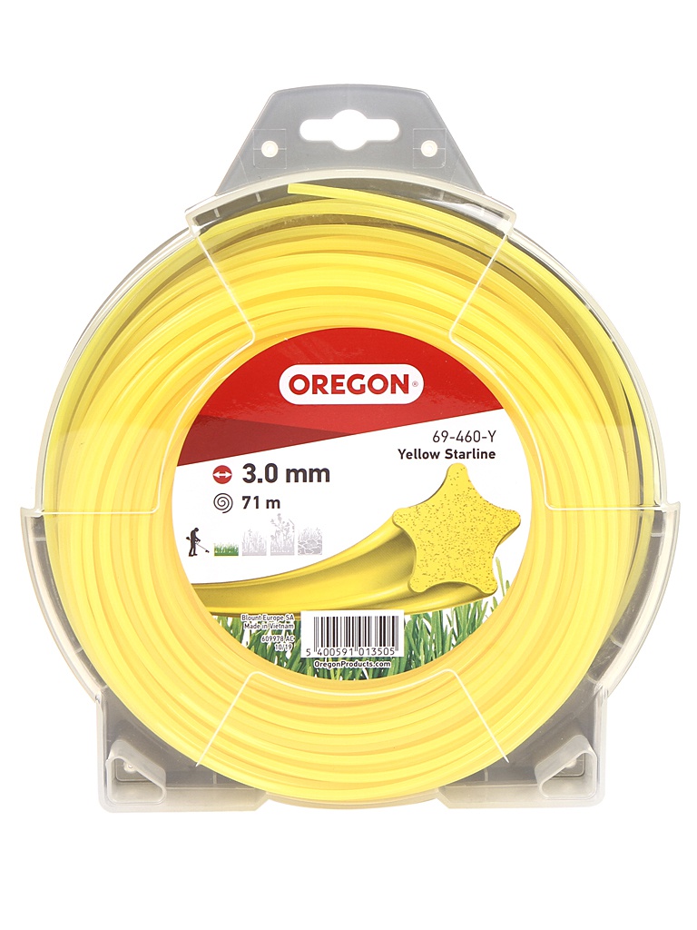 фото Леска для триммера oregon yellow starline 3mm x 71m 69-460-y