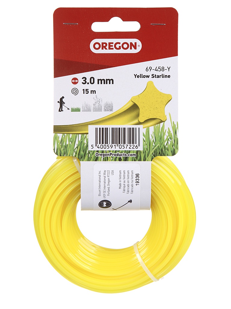 Леска для триммера Oregon Yellow Starline 3mm x 15m 69-458-Y