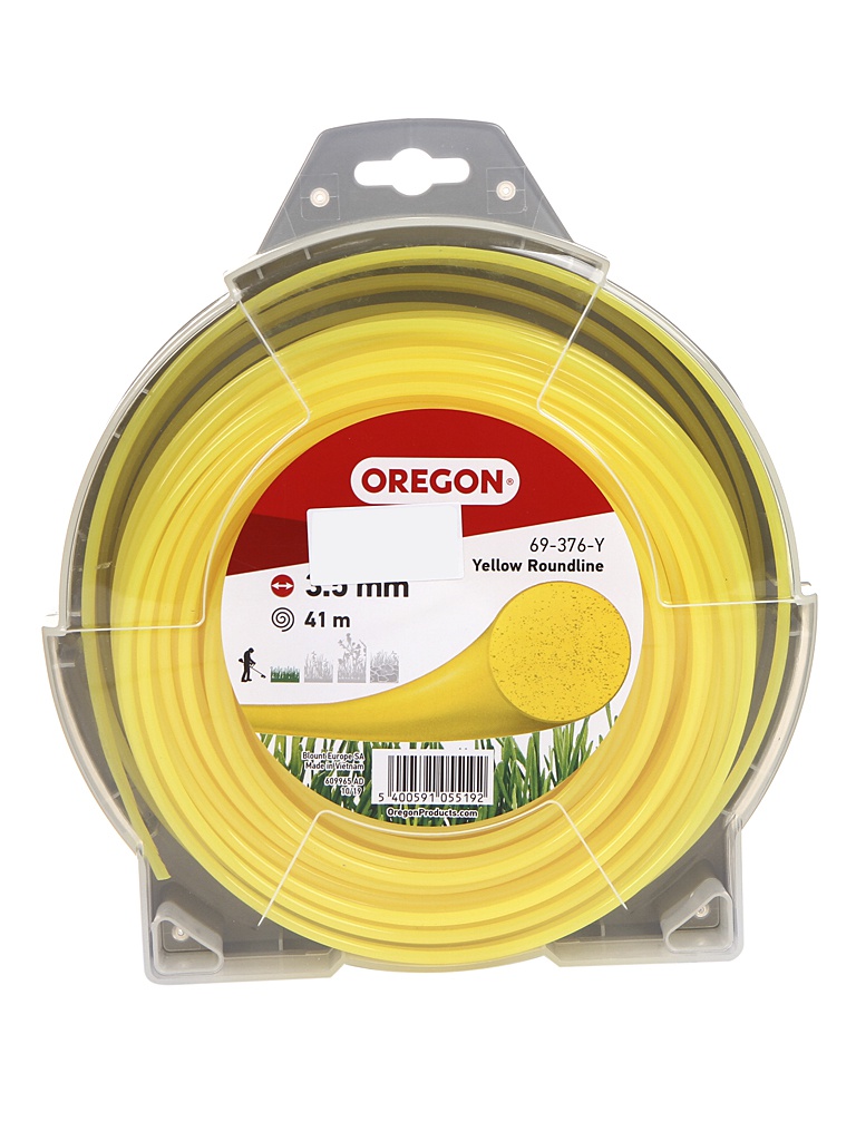 фото Леска для триммера oregon yellow roundline 3.5mm x 41m 69-376-y