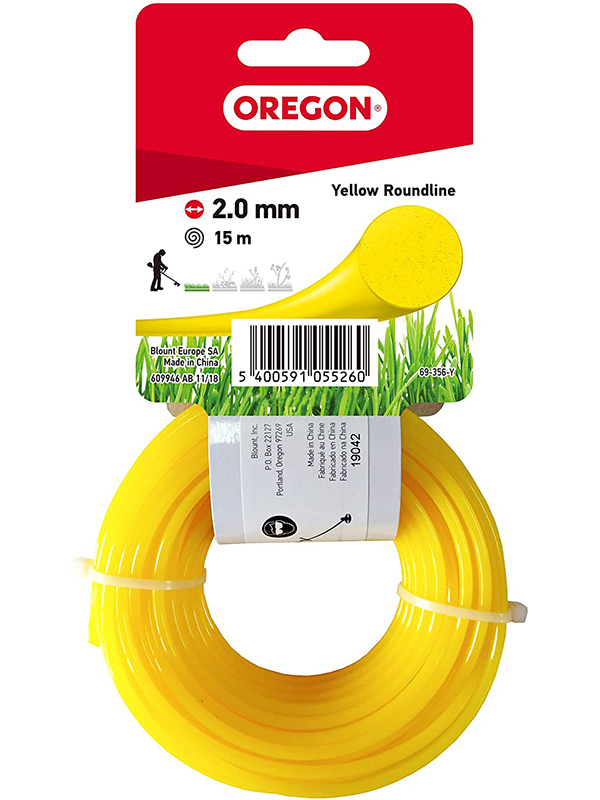 Леска для триммера Oregon Yellow Roundline 2mm x 15m 69-356-Y