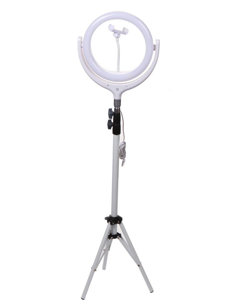 фото Кольцевая лампа activ f539b с триподом 26cm white 112090