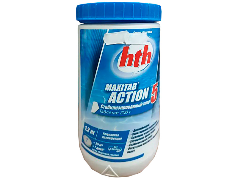 фото Многофункциональные таблетки hth maxitab action 5 in 1 1.2kg k801751h2