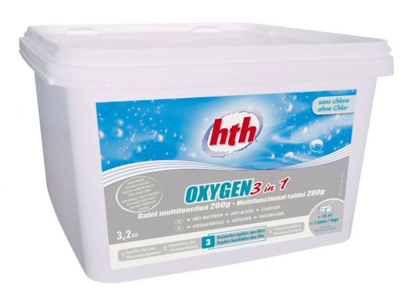фото Многофункциональная таблетка hth oxygen 3 in 1 3.2kg d800260h2