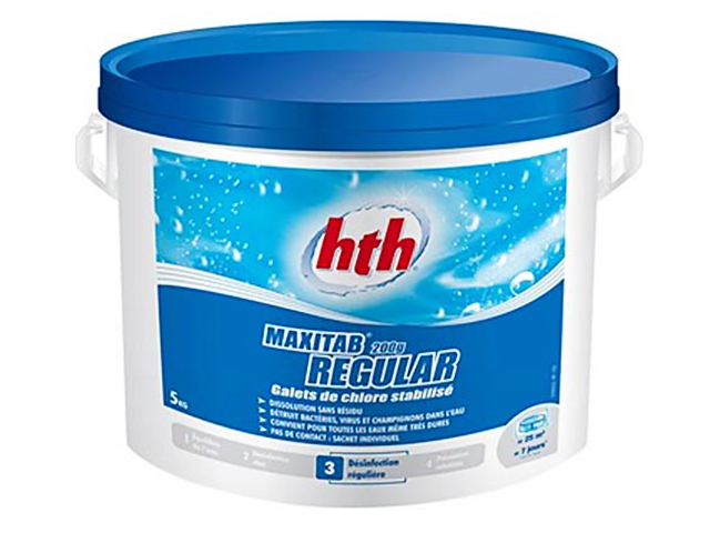 Таблетки HTH Медленный стабилизированный хлор C800503H8 бытовая химия hth быстрый стабилизированный хлор minitab shock в таблетках по 20 г 1 2 кг